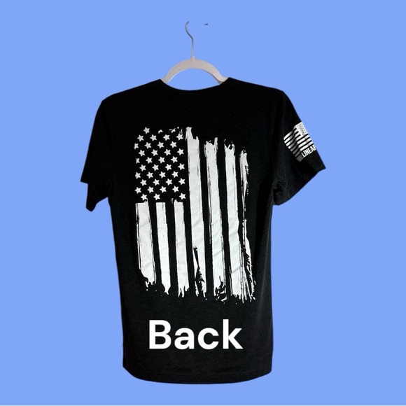 NINELINEAPPAREL Graphic Patriotic T Shirt Black Size Small - Picture 5 of 6